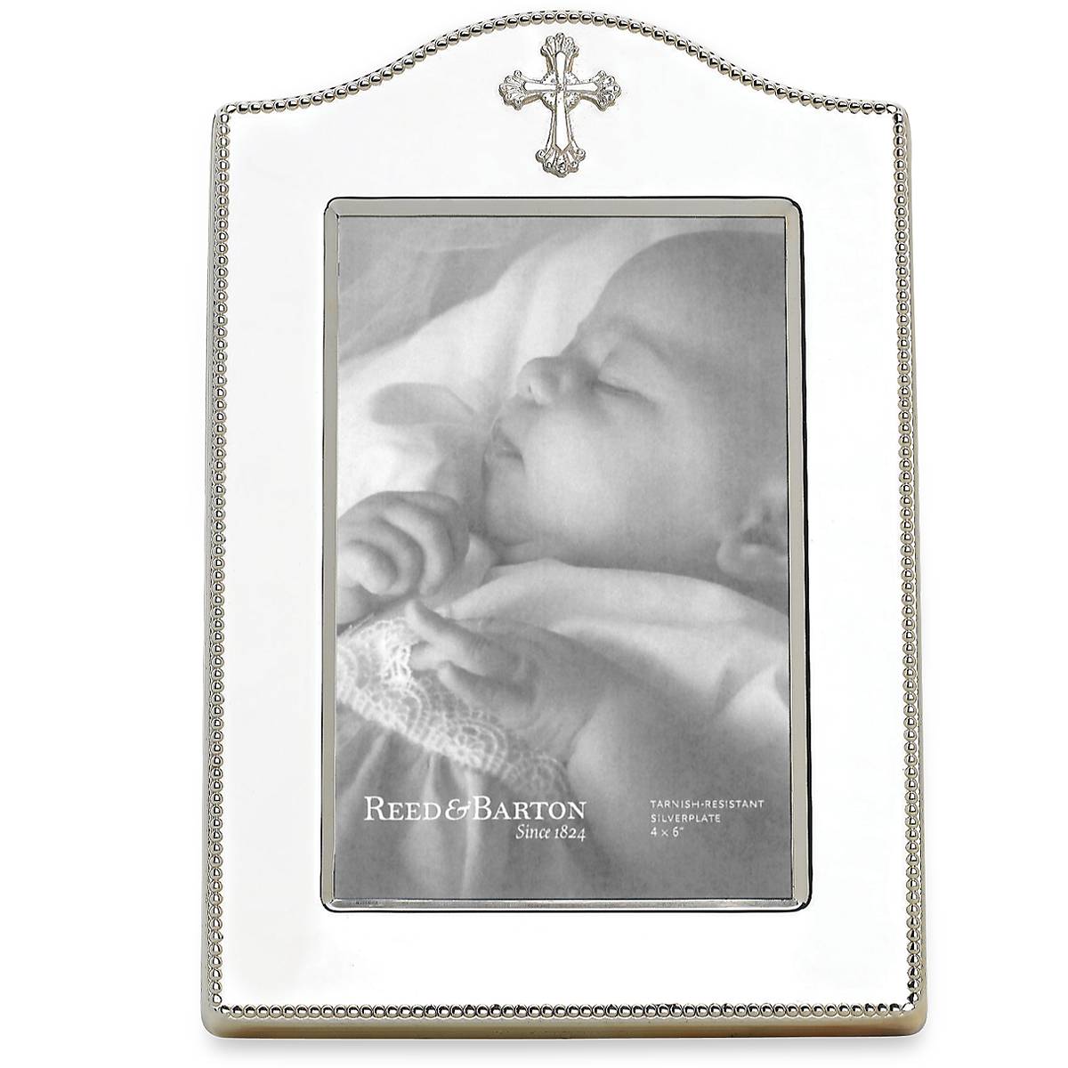 Personalized Silverplated Abbey Cross 4x6 Frame – Reed and Barton