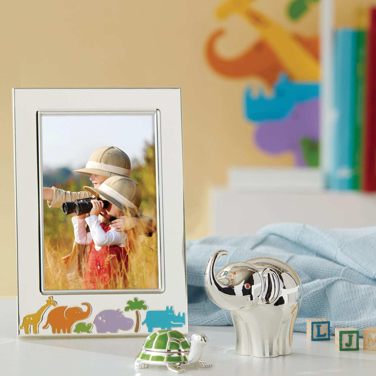 Lenox Animal Jungle Personalized 4x6 Baby Picture Frame