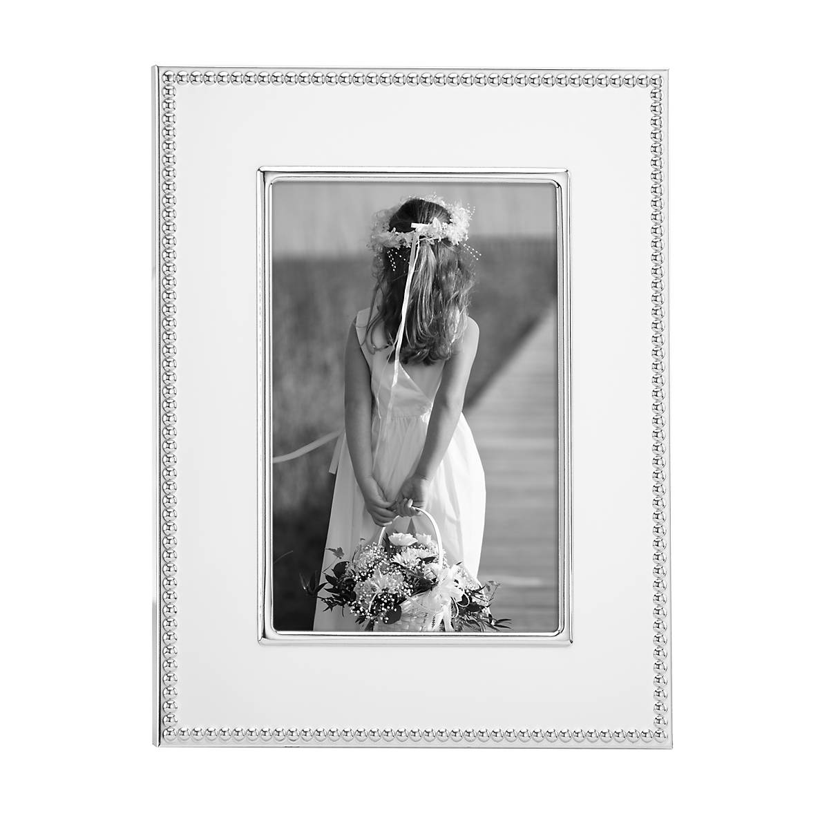 4X6 Inch Woven Reed Picture Frame with White MDF & Glass by Foreside Home &  Garden