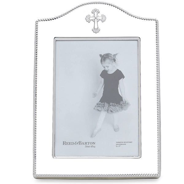 Personalized Silverplated Abbey Cross 4x6 Frame – Reed and Barton