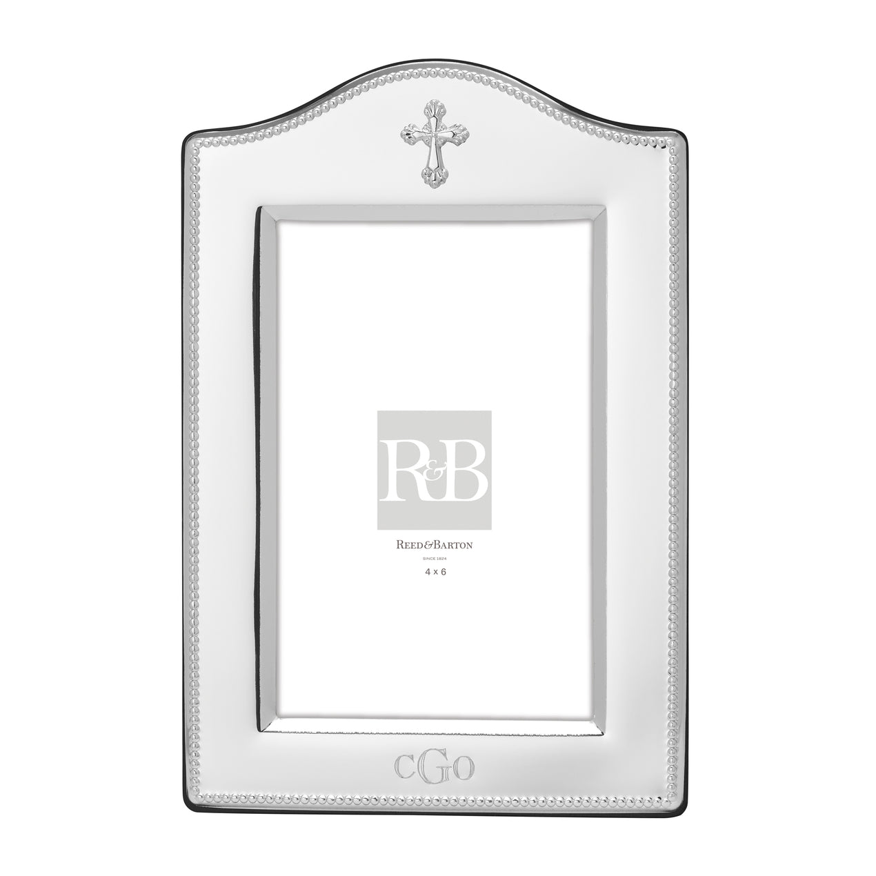 Personalized Silverplated Abbey Cross 4x6 Frame – Reed and Barton